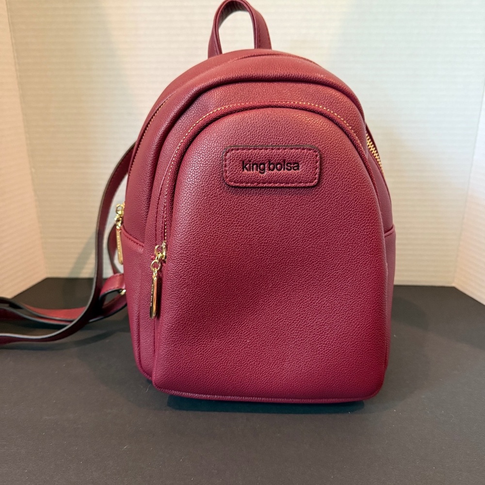 Small Red Backpack Purse